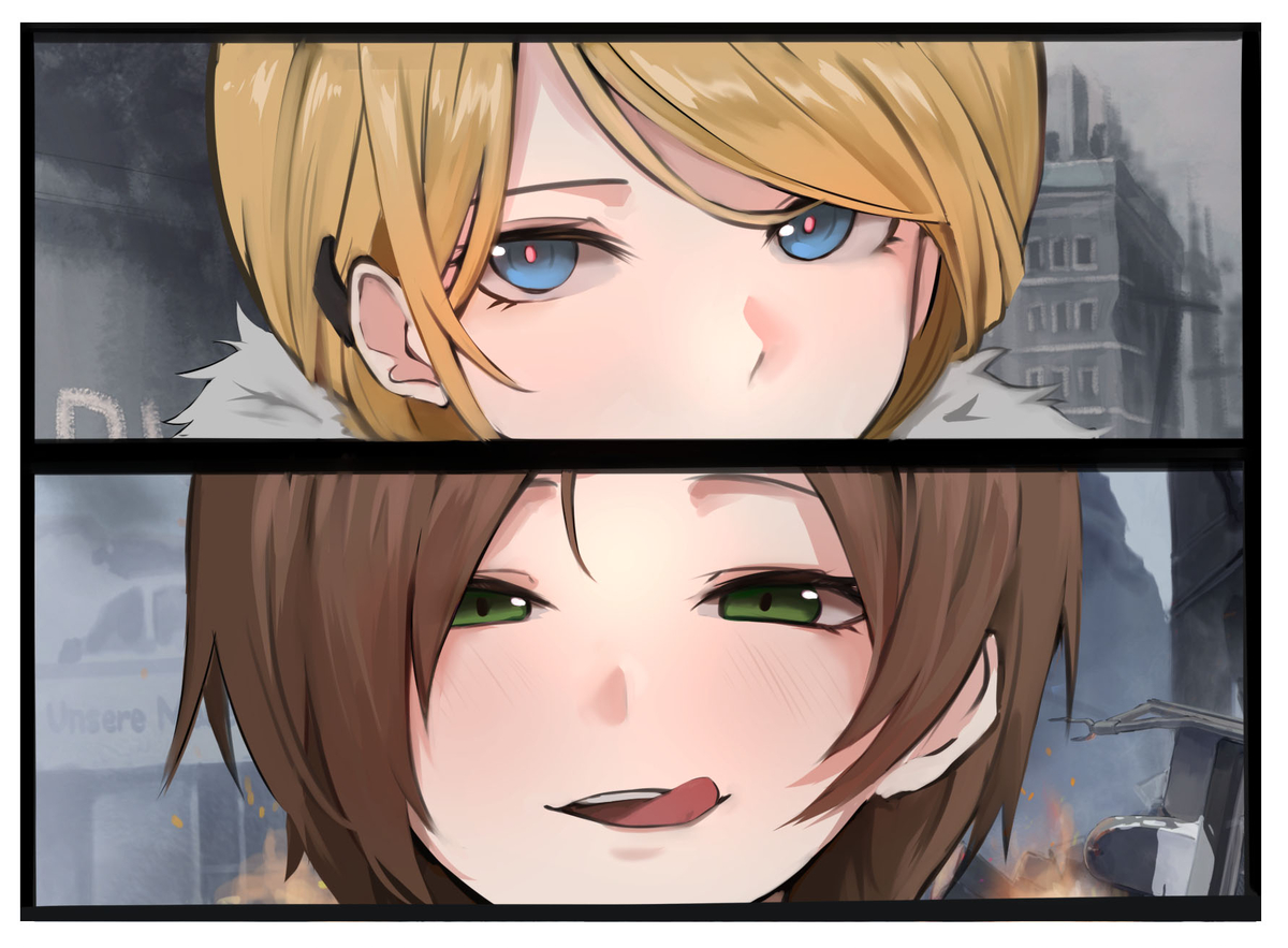 This is a pixiv picture whose title is A glimpse in their eyes.