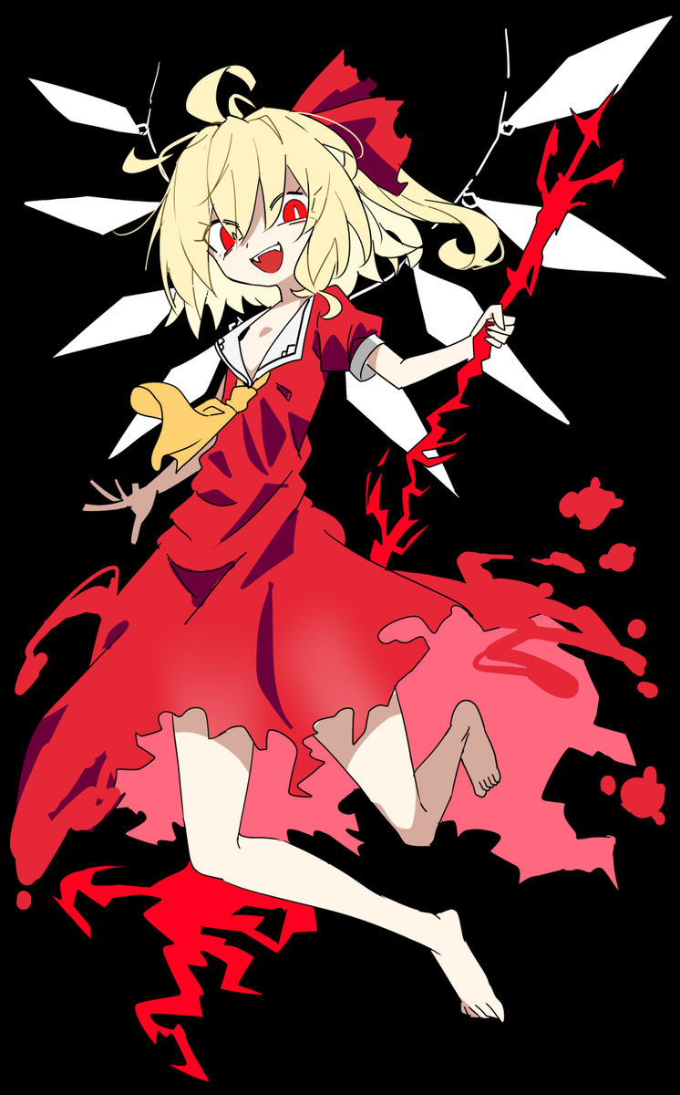 This is a pixiv picture whose title is 紅魔城フランちゃん！.