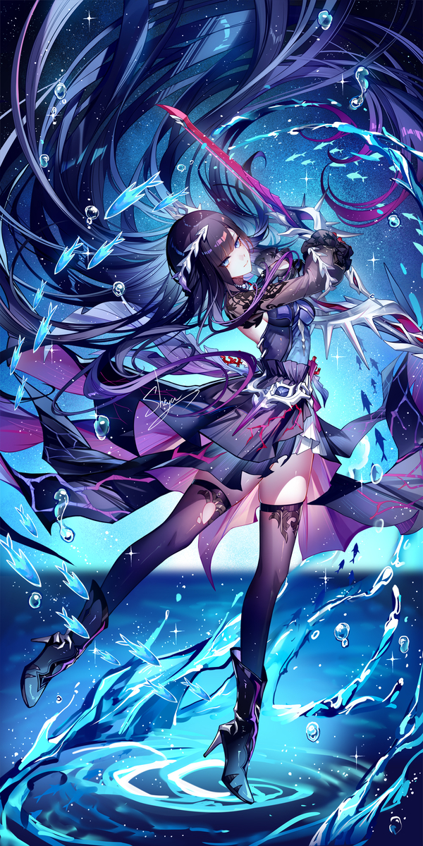 This is a pixiv picture whose title is 🐟🎶.