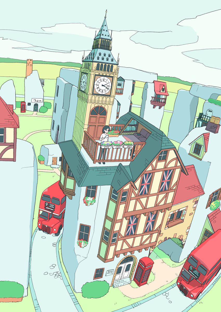 This is a pixiv picture whose title is ストーンヘンジの村.