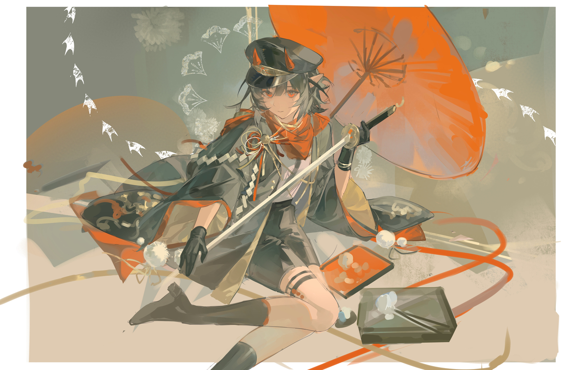 This is a pixiv picture whose title is 小鬼切.