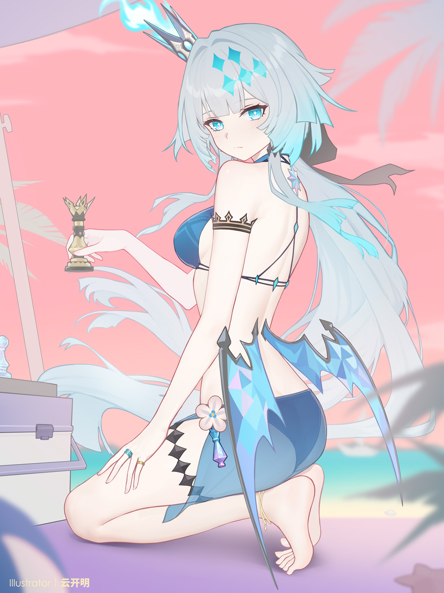 This is a pixiv picture whose title is 刻律德菈泳装.