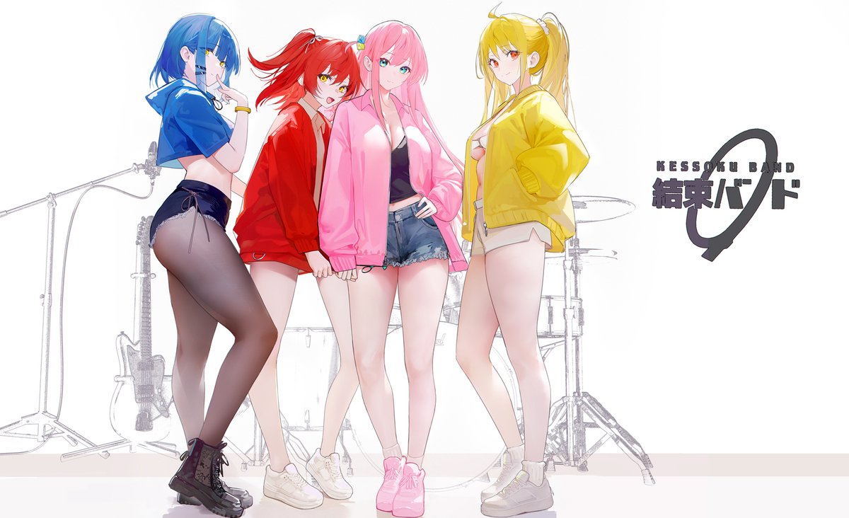 This is a pixiv picture whose title is Bocchi the rock.