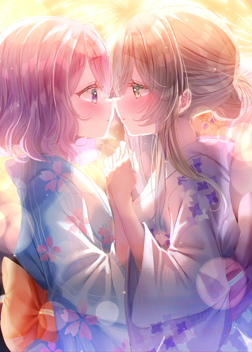 This is a pixiv picture whose title is 天使に逢えたから.