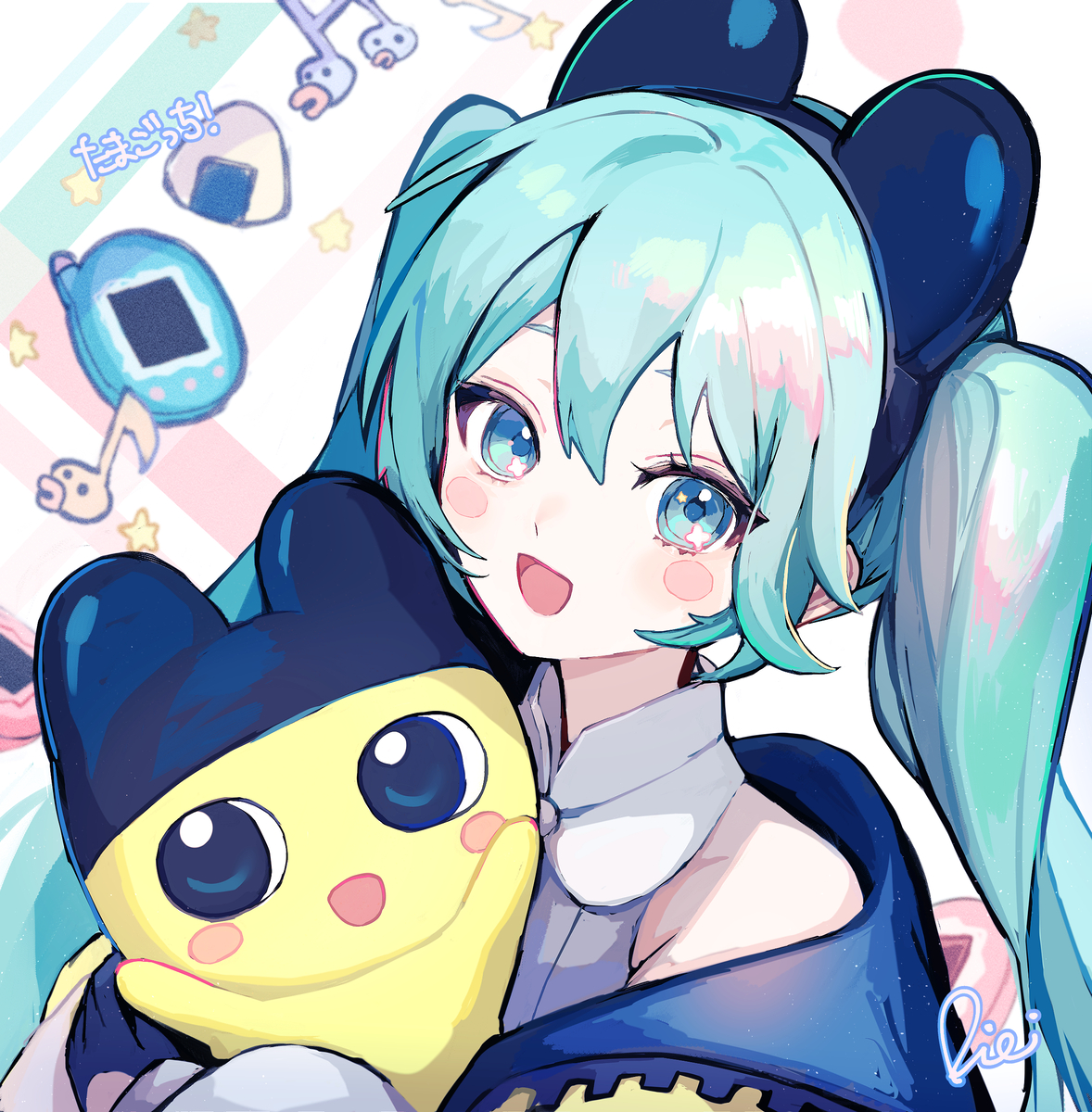 This is a pixiv picture whose title is たまごっち！.