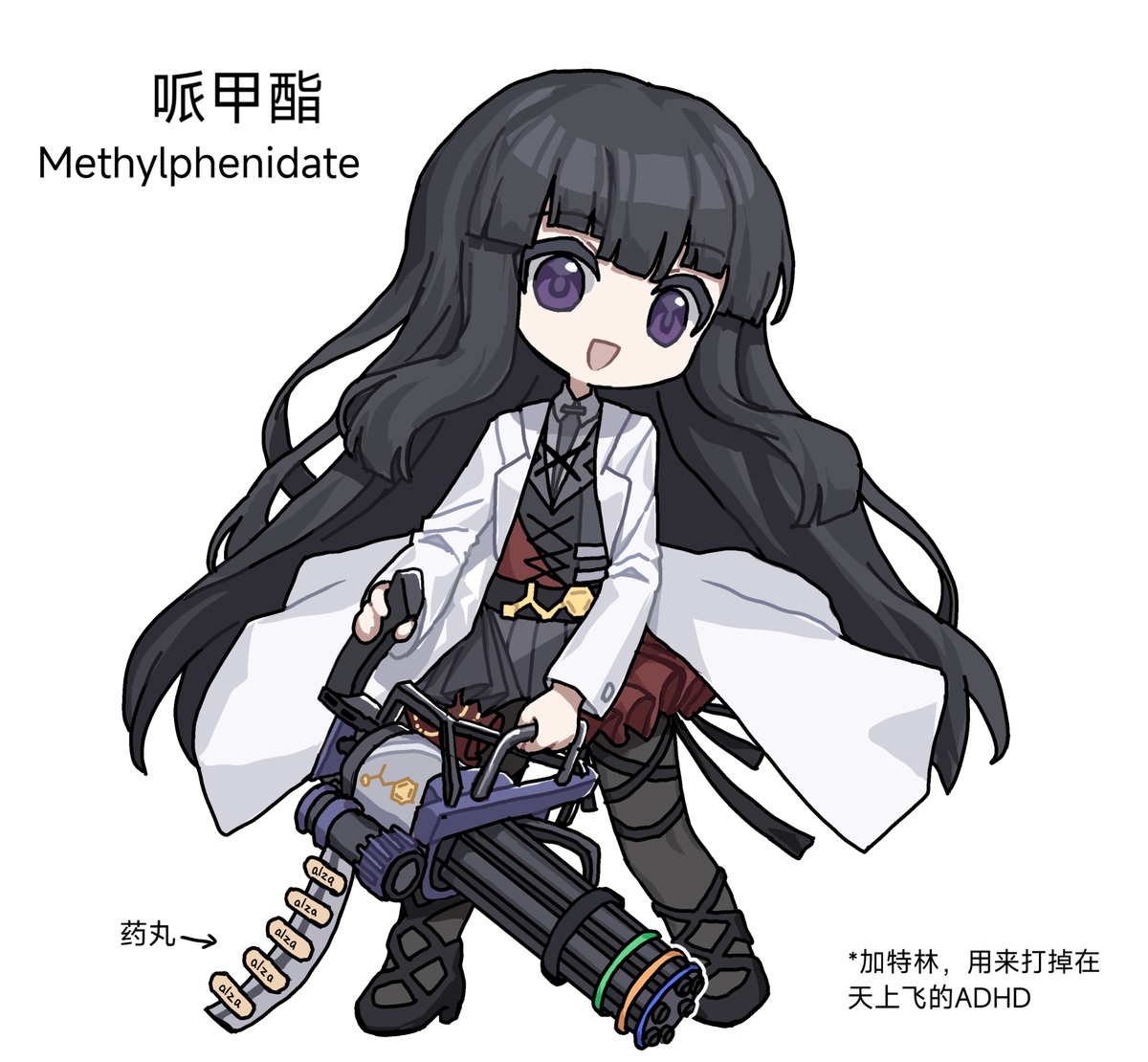 This is a pixiv picture whose title is methylphenidate.