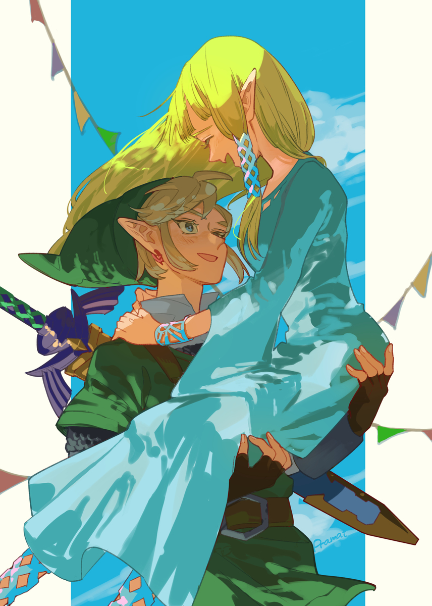 This is a pixiv picture whose title is スカイウォードソード.