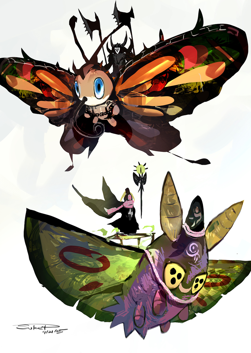 This is a pixiv picture whose title is アゲハント・ドクケイル　騎乗装備.