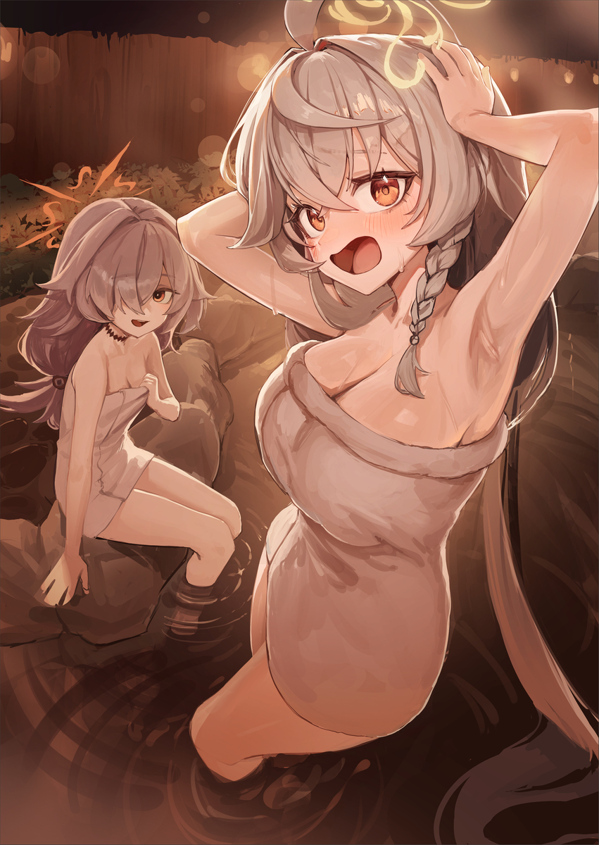 This is a pixiv picture whose title is 裸よりひどい姿に....