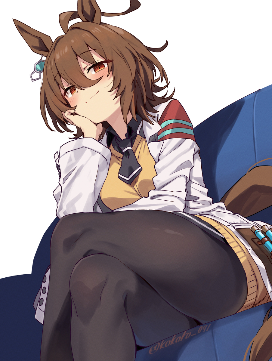 This is a pixiv picture whose title is ごきげんタキオン.