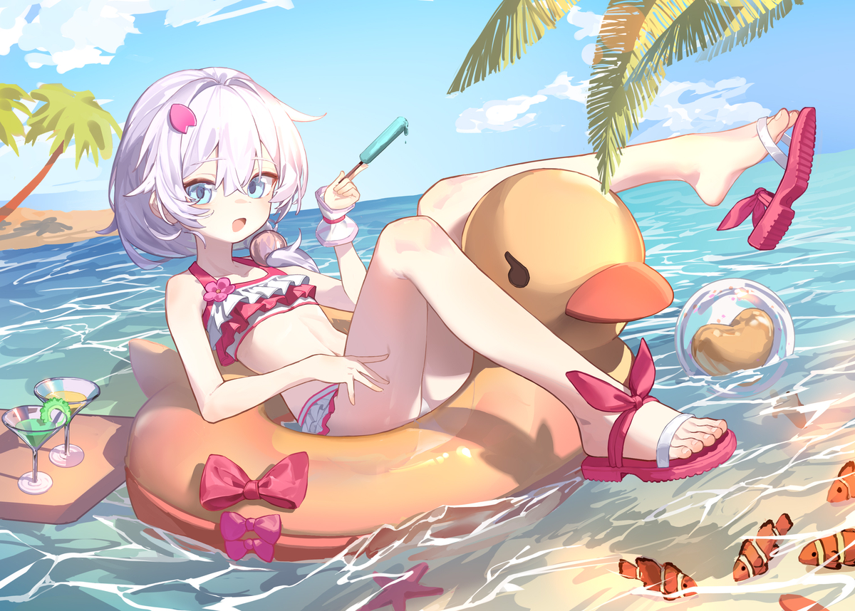 This is a pixiv picture whose title is 水德丽莎.