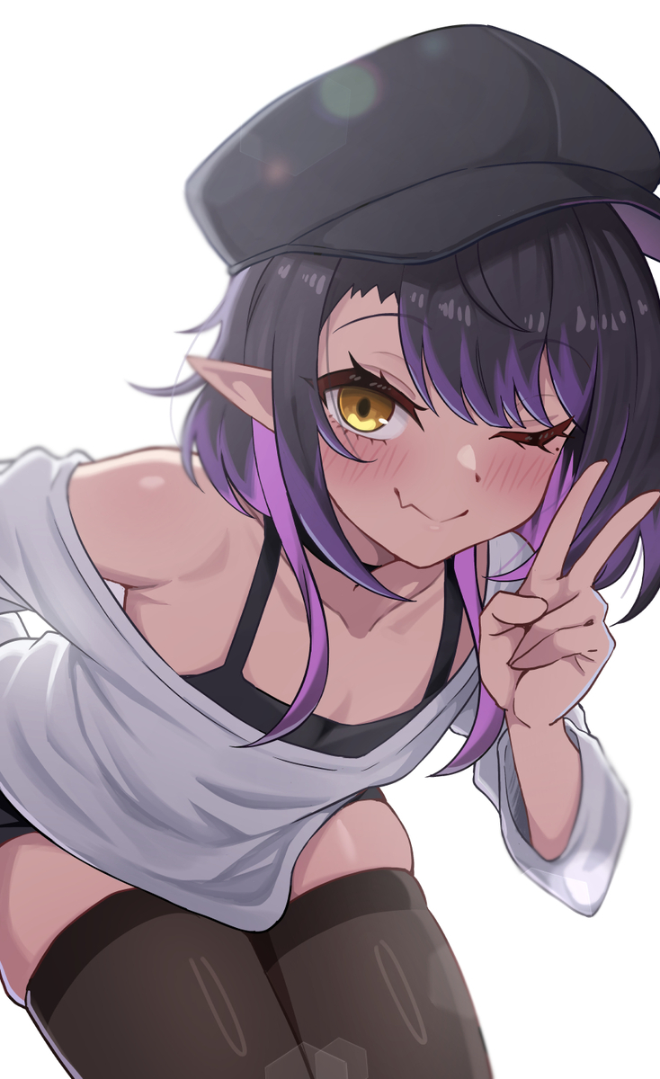 This is a pixiv picture whose title is 男装男の娘💜.