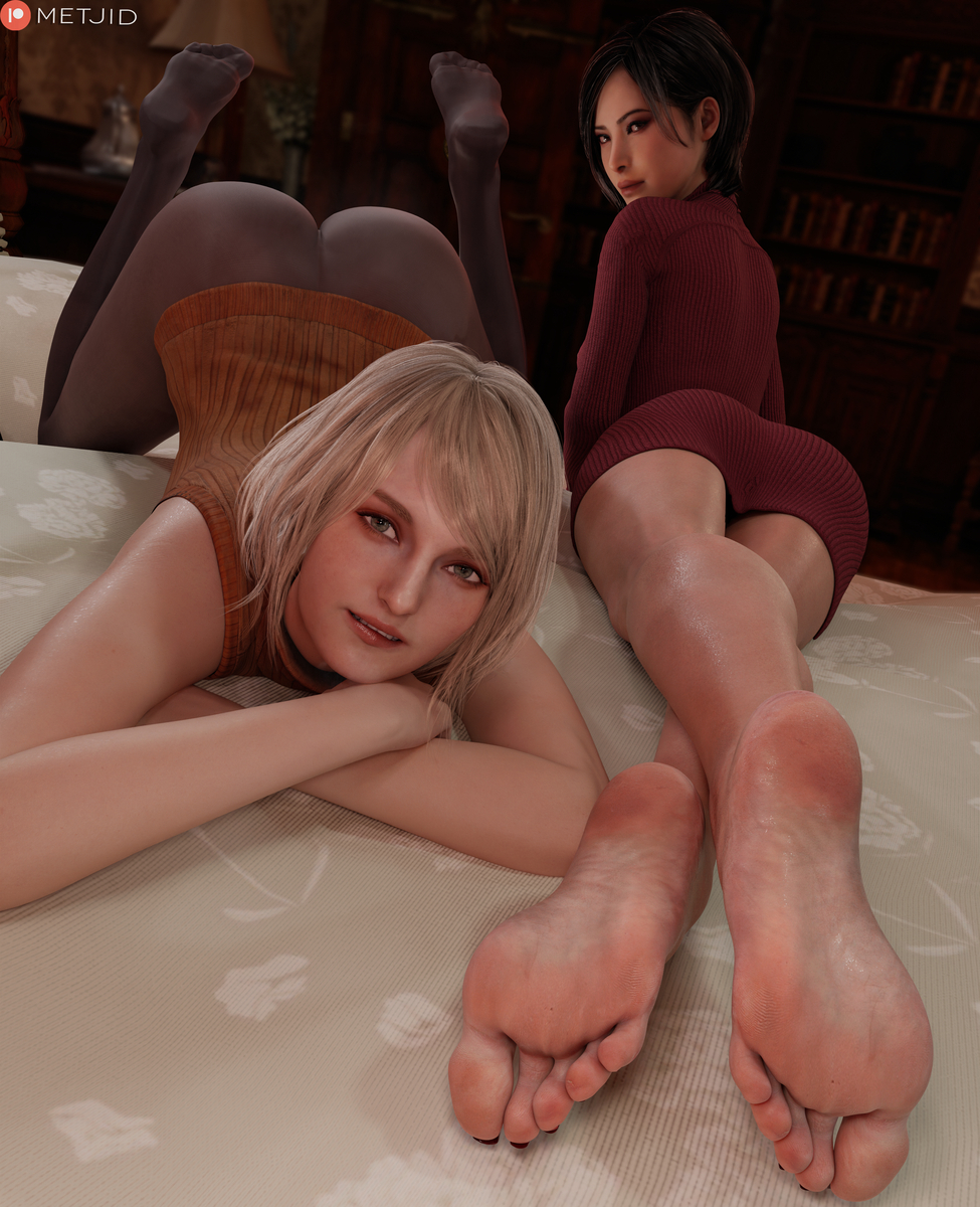 This is a pixiv picture whose title is Ada & Ashley.