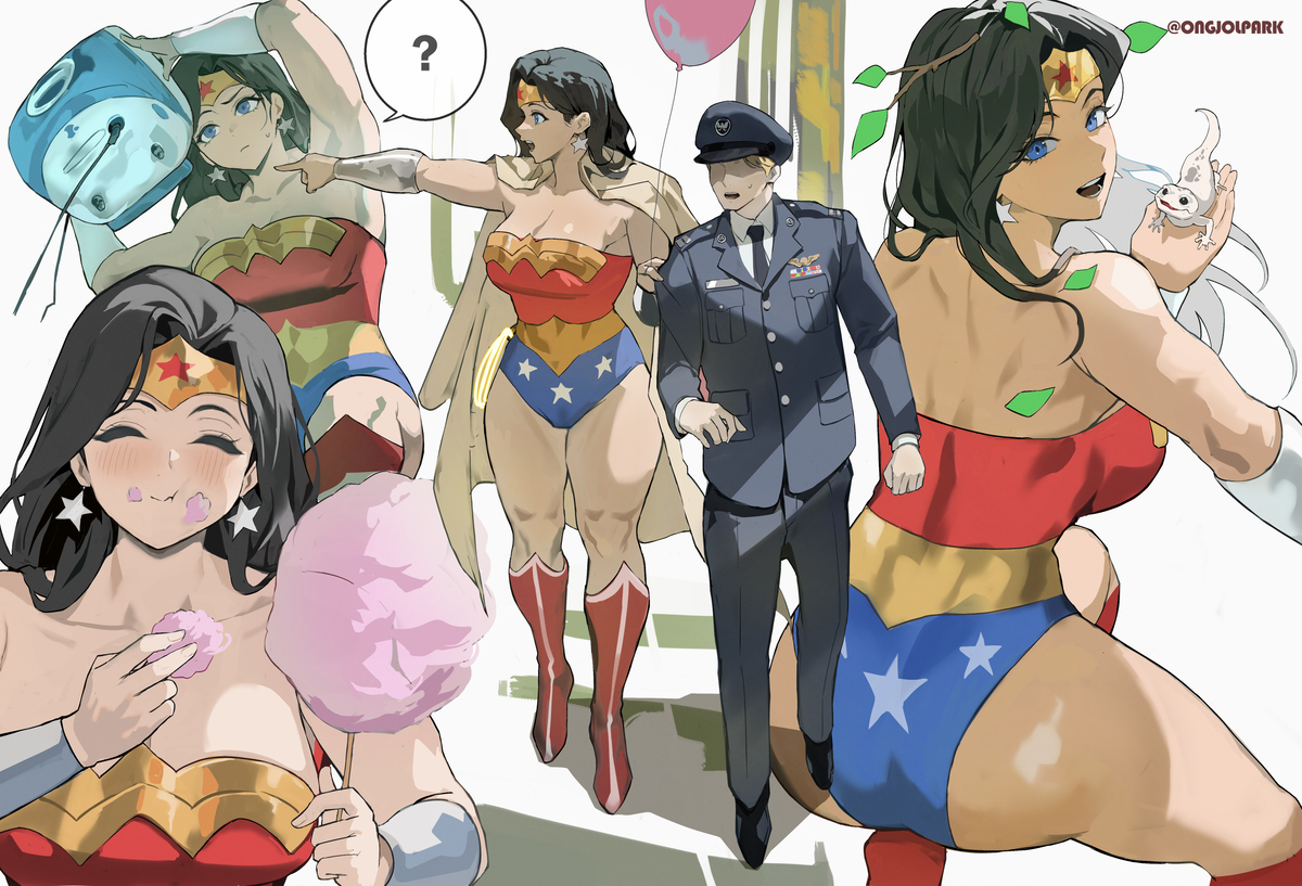 This is a pixiv picture whose title is wonder woman.