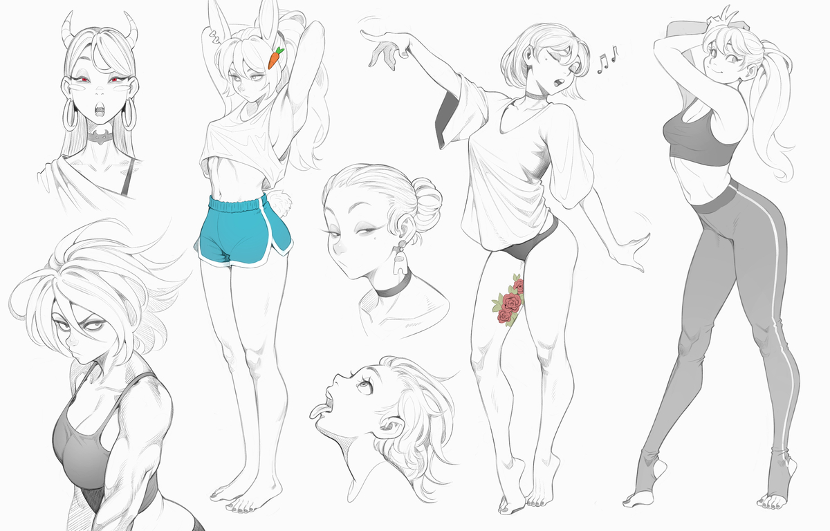 This is a pixiv picture whose title is random stuff.