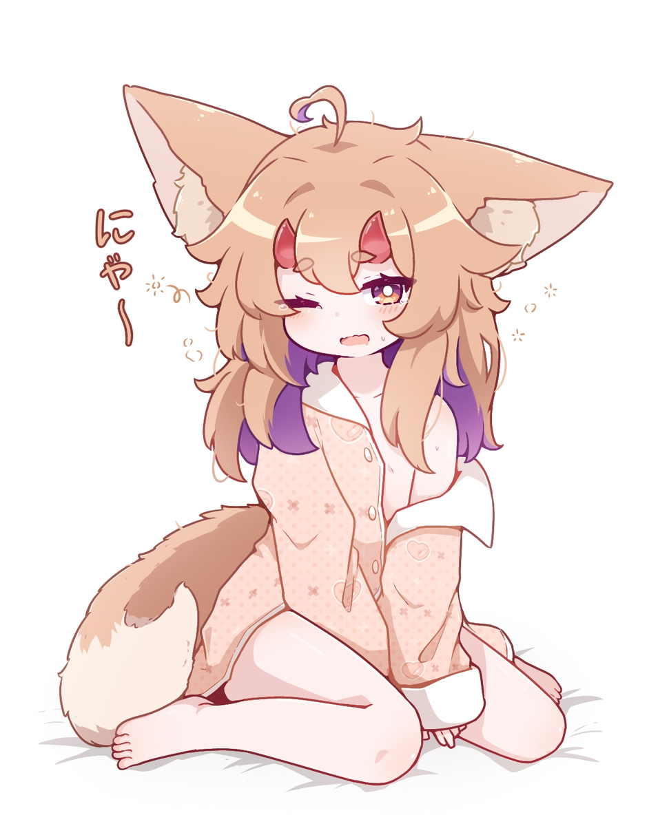 This is a pixiv picture whose title is 眠い~.