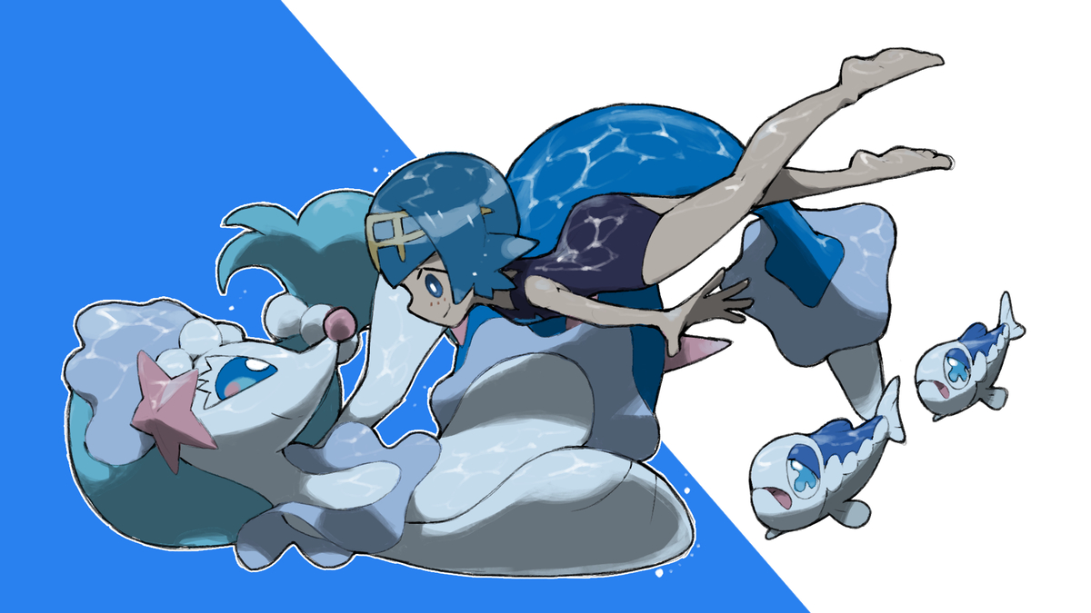 This is a pixiv picture whose title is Lana and Primarina.