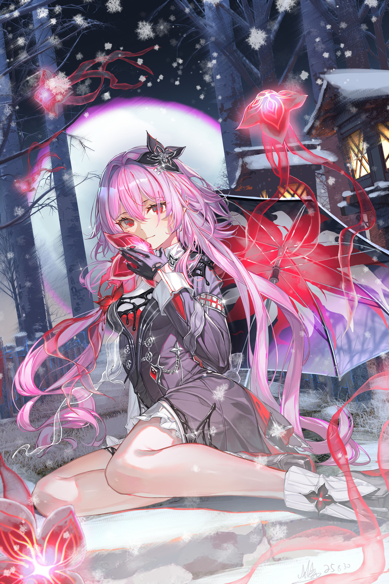 This is a pixiv picture whose title is 长夜月.