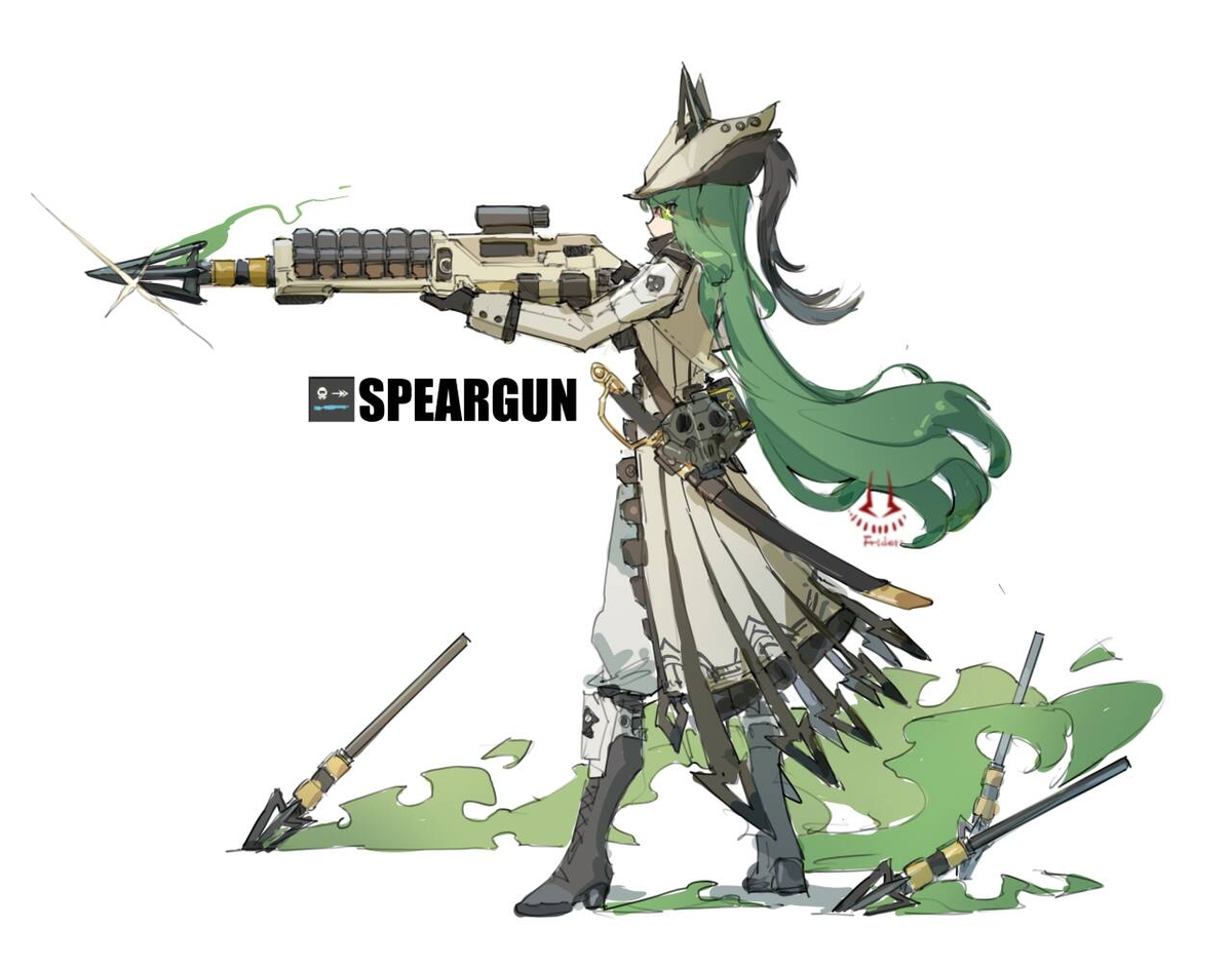 This is a pixiv picture whose title is 矛枪.