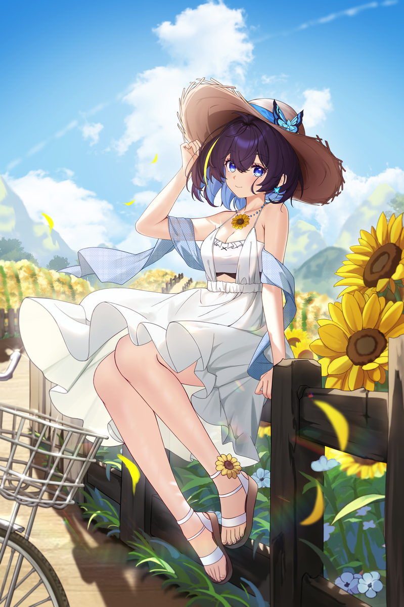 This is a pixiv picture whose title is 希儿向日葵.