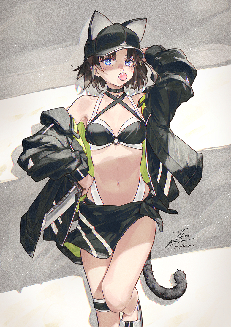 This is a pixiv picture whose title is ニャー.