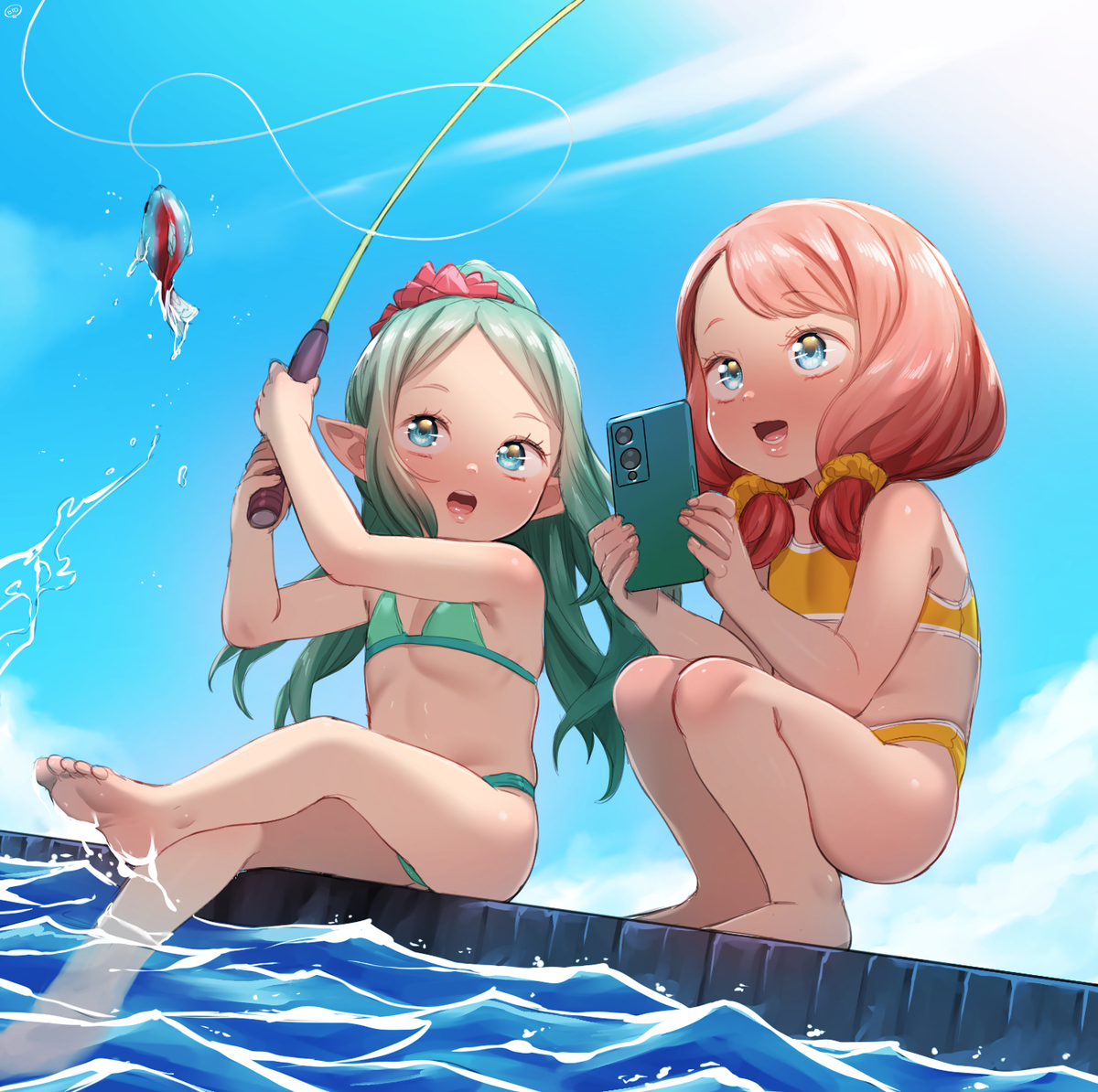 This is a pixiv picture whose title is LAZY SUMMER FISH.