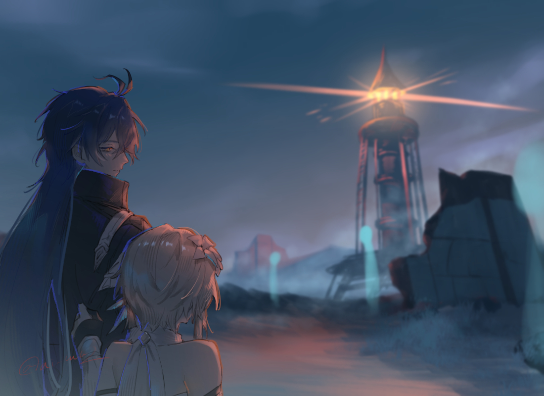 This is a pixiv picture whose title is 見回り.