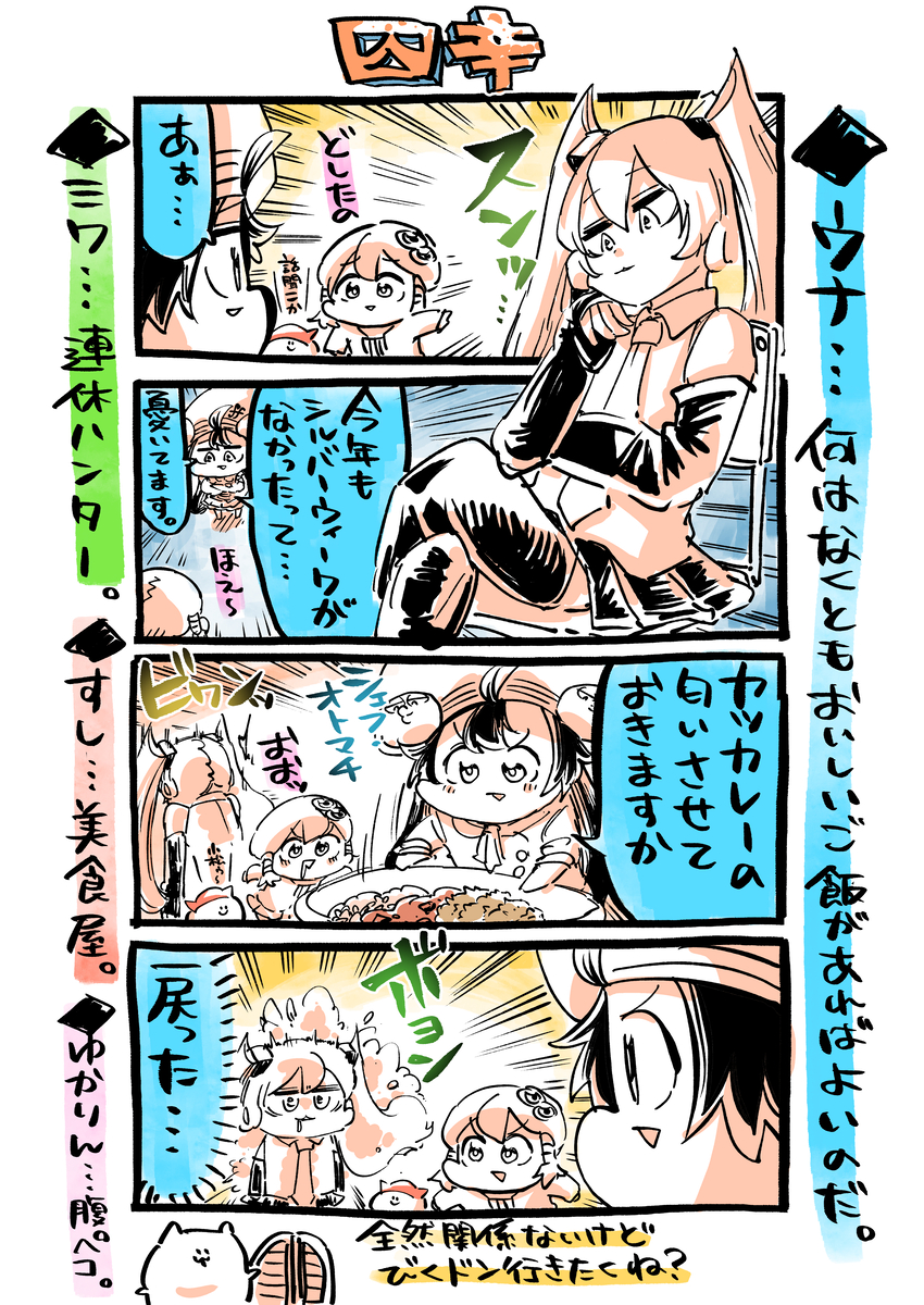 This is a pixiv picture whose title is ミクウナ四コマです。.