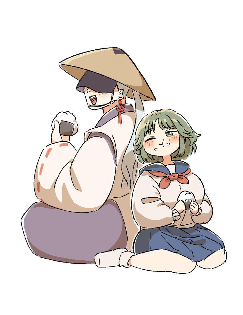 This is a pixiv picture whose title is お結び　ファンアート.