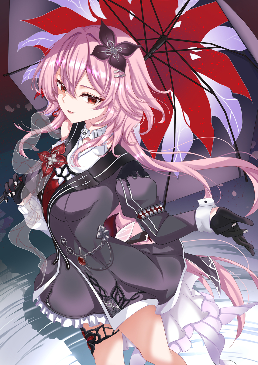 This is a pixiv picture whose title is 長夜月.