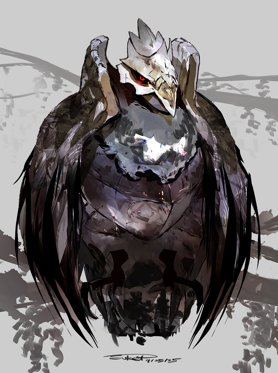 This is a pixiv picture whose title is アーマーガア.