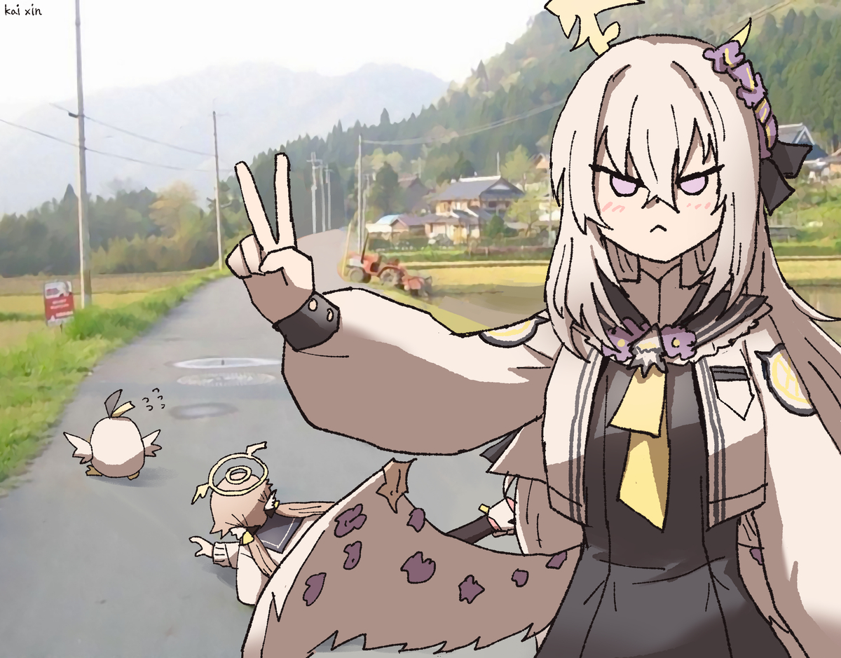 This is a pixiv picture whose title is 😎✌️.