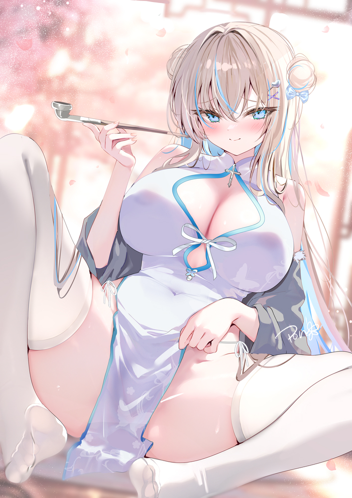 This is a pixiv picture whose title is チャイナ白ギャルちゃん.