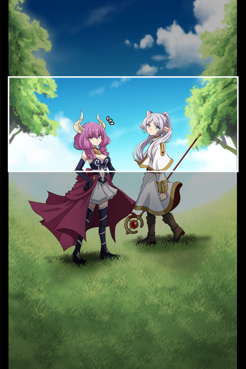 This is a pixiv picture whose title is Twitter(旧X)のヘッダーとフリーレン.