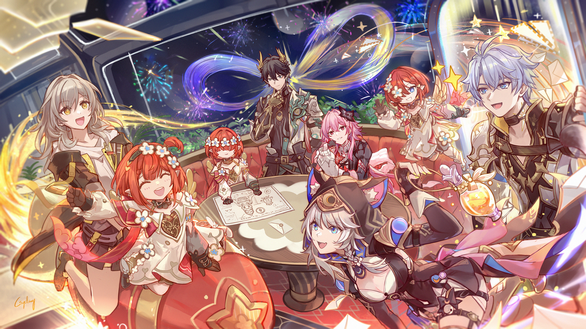 This is a pixiv picture whose title is Chrysos Heirs on board🚀.