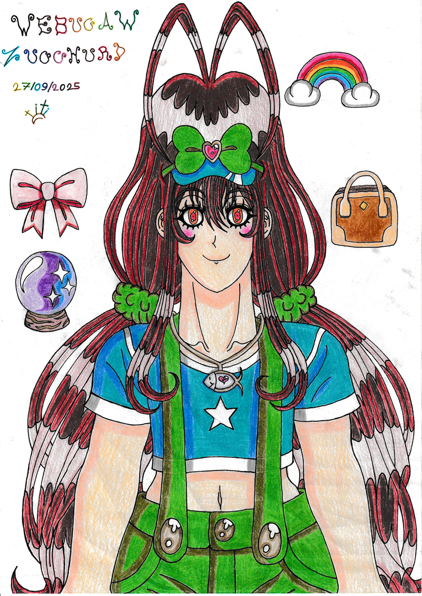 This is a pixiv picture whose title is ウェブカウ・ズッチャード🎀💅🏻😳🃏🎴🔮🙏🏻💋👕🩳🧦👡👠👢🌸🧁👛💖.