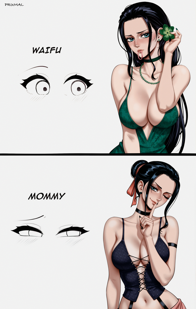 This is a pixiv picture whose title is Nico Robin Waifu or Mommy?.