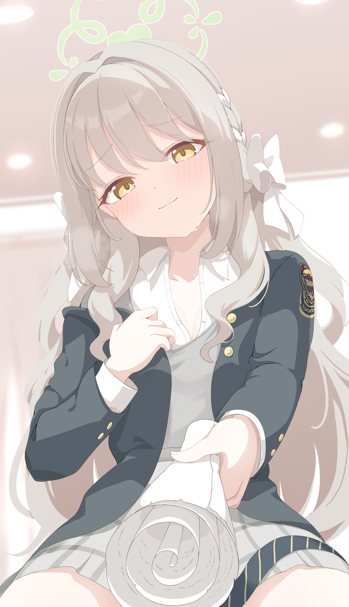 This is a pixiv picture whose title is 『先生、私のプロット通りですよ』.
