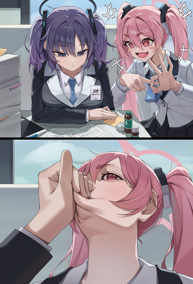 This is a pixiv picture whose title is NIHAHAHA.