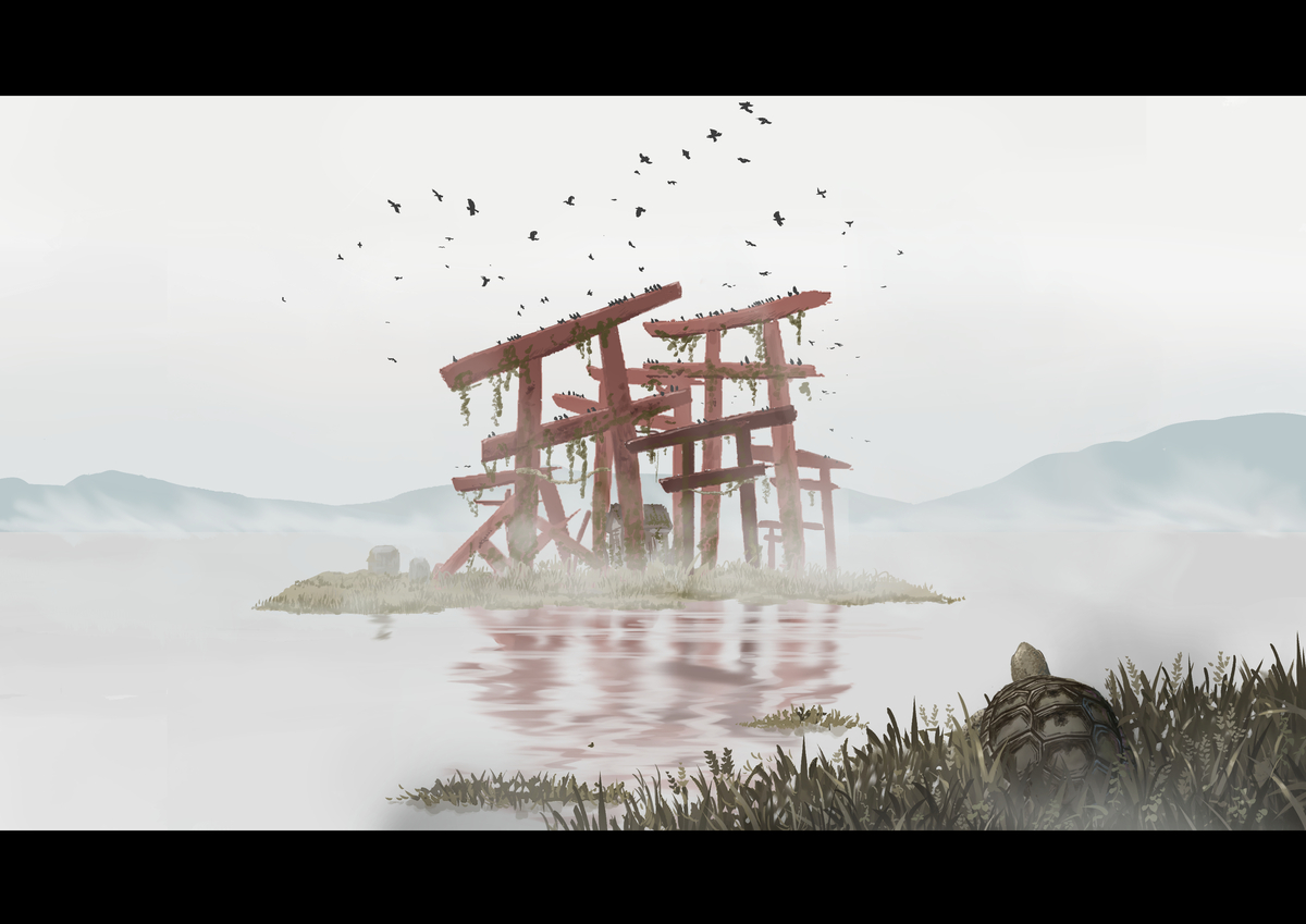 This is a pixiv picture whose title is あの神社には何が祀っているのかな.
