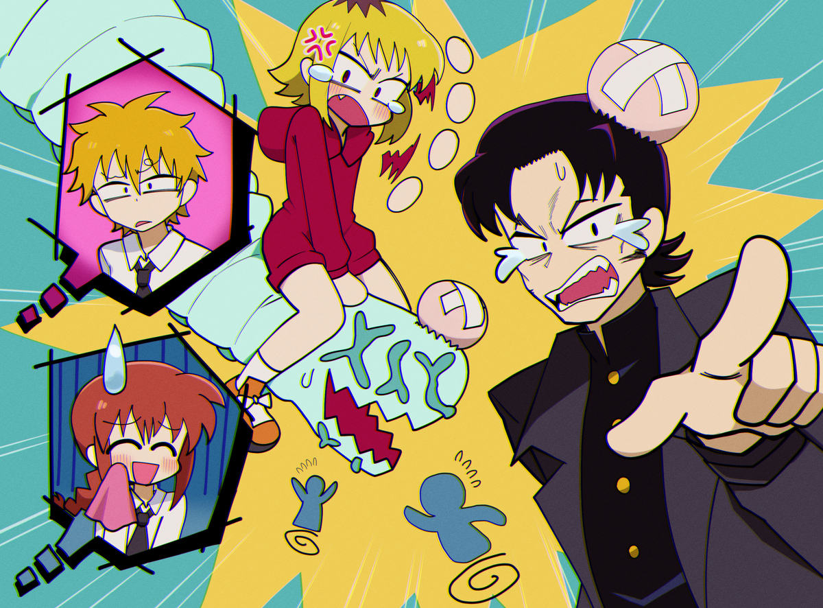 This is a pixiv picture whose title is おぼえてろよチェンソーマン！！.