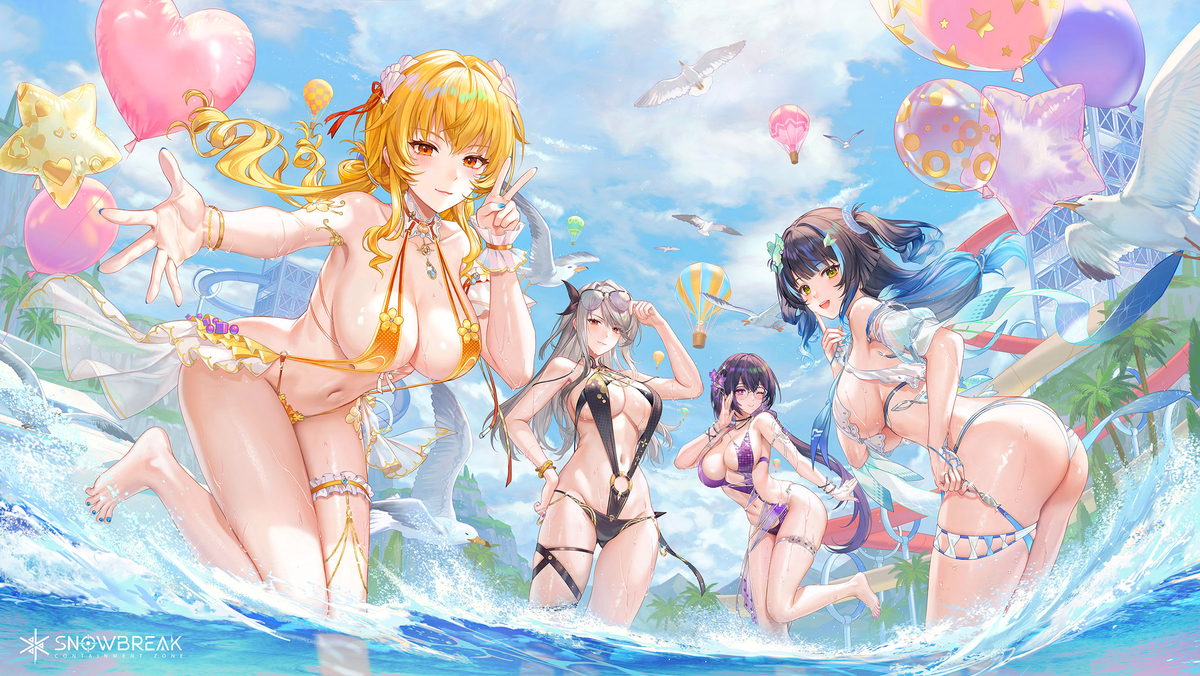 This is a pixiv picture whose title is 常夏の休日.