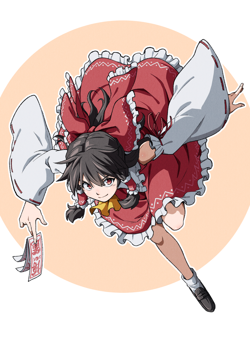 This is a pixiv picture whose title is 霊夢.