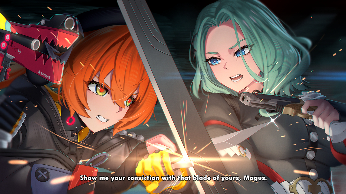 This is a pixiv picture whose title is Orphie vs Isolde.