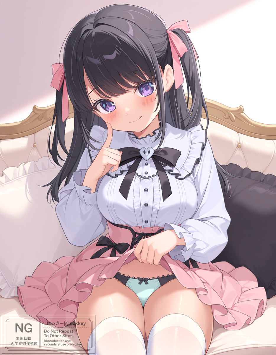 This is a pixiv picture whose title is 見せてくる地雷系ちゃん.