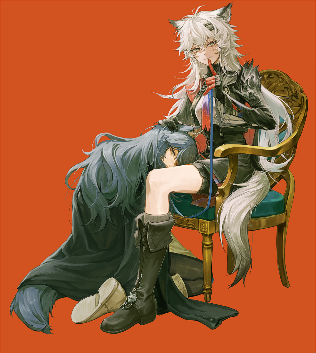 This is a pixiv picture whose title is dkss做狗的时候.