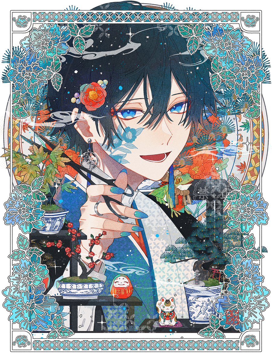 This is a pixiv picture whose title is 盆栽.