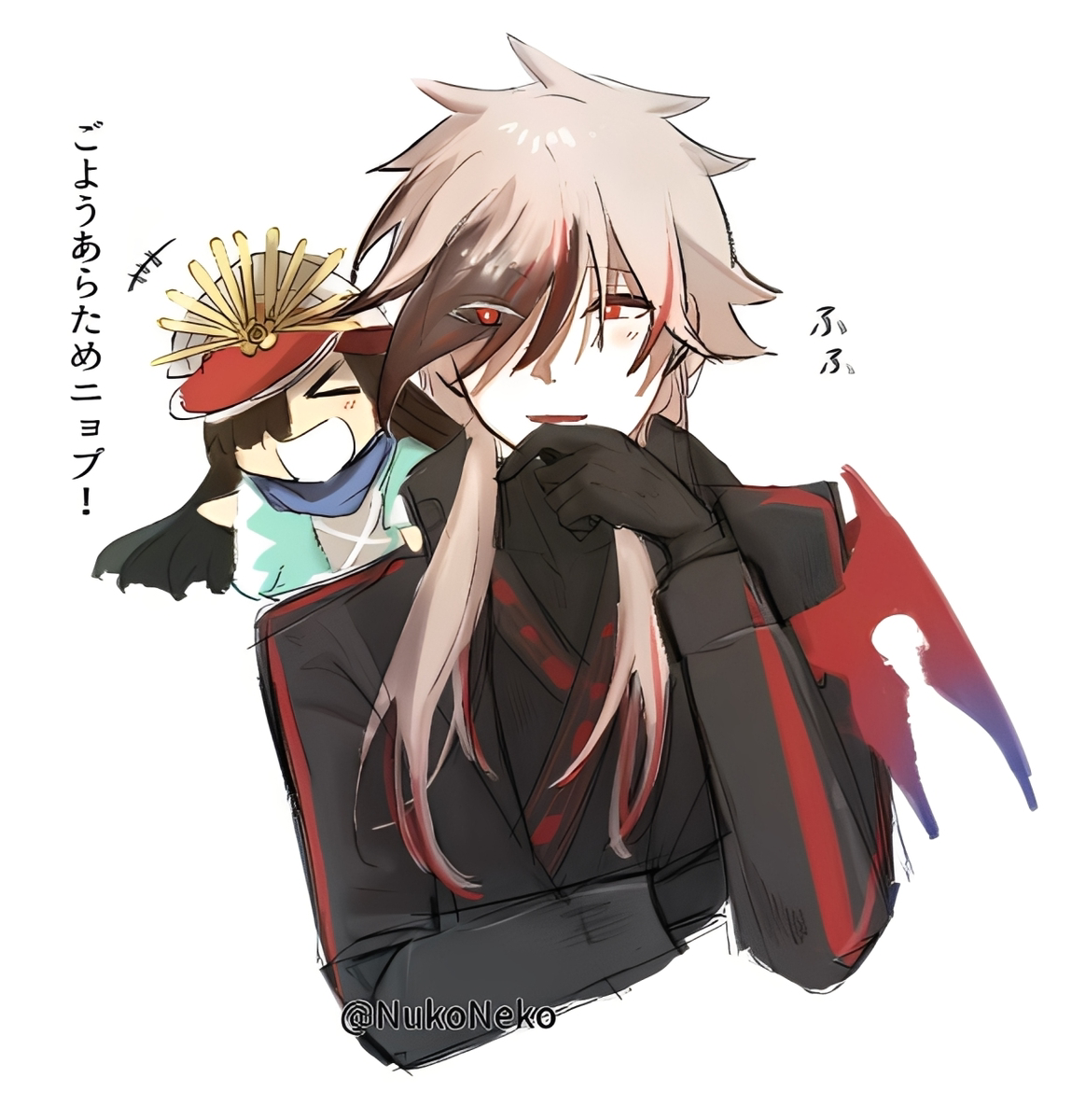 This is a pixiv picture whose title is ちびノブとイサミン.