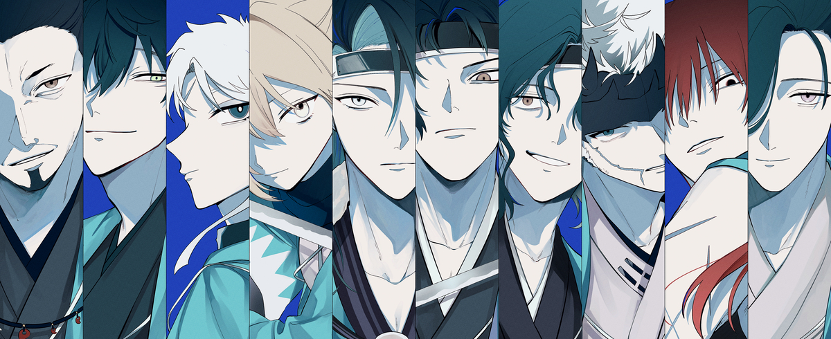 This is a pixiv picture whose title is 新選組.