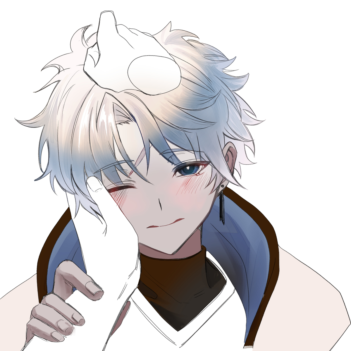 This is a pixiv picture whose title is 頭をなでさせてくれ藤堂平助.